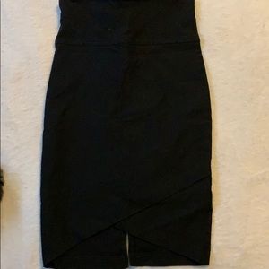 Women’s black midi pencil skirt